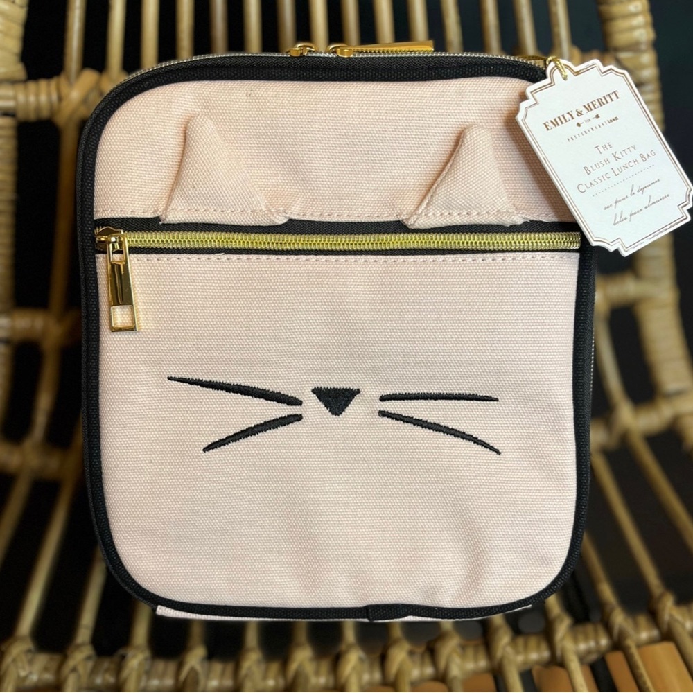 BNWT Pottery Barn Emily & Meritt Blush Kitty Classic Lunch Bag